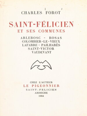cover image of Saint-Félicien et ses communes